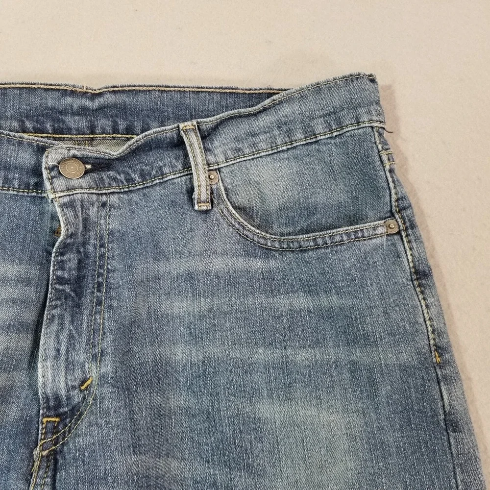 Levi's 514 jeans men's 36 x 30 regular fit straight blue stretch denim pants